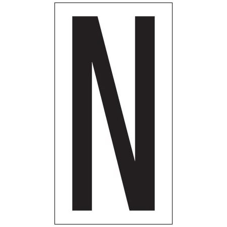 Bsc Preferred 3-1/2'' ''N'' Vinyl Warehouse Letter Labels, 50PK BUY00021738